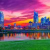 Nashville Skyline With Sunset Paint by Numbers