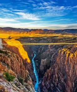 Royal Gorge Bridge Sunset Paint by Numbers