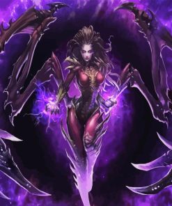 Sarah Kerrigan Starcraft Game Paint by Numbers