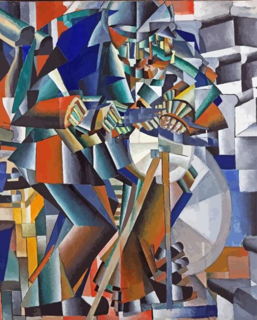 The Knife Grinder Kazimir Malevich Paint by Numbers