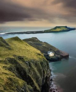 Worms Head Rhossili Landscape Paint by Numbers