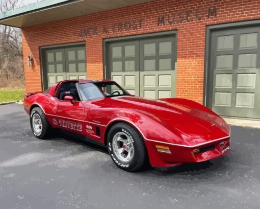 1982 chevrolet corvette Red car paint by numbers