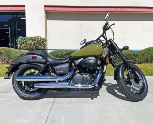 Black and Khaki honda shadow paint by numbers