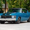 Blue 1971 Chevelle Engine paint by numbers