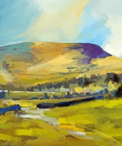 abstract Pendle Hill paint by number