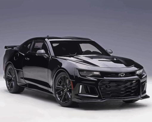 black chevy camaro paint by number