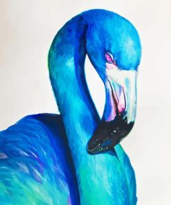 blue flamingo bird paint by numbers