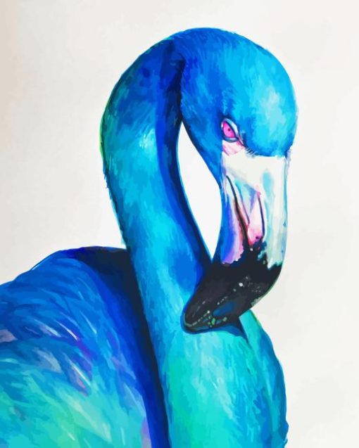 blue flamingo bird paint by numbers