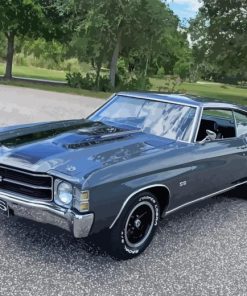 Dark Blue 1971 Chevelle paint by number