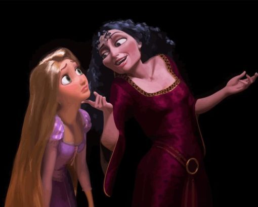 Gothel With Rapunzel paint by numbers