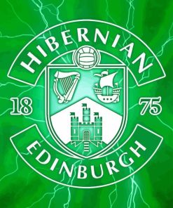 Hibs football club badge paint by number