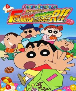 crayon shin chan poster paint by numbers