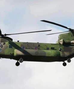 flying Chinook helicopter paint by numbers