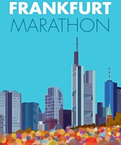 Frankfurt Marathon Poster Paint By Numbers